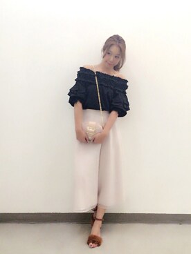 「Supreme.La.La.（シュープリームララ）のアイテム（サンダル）」を使った、Harei Arakawaさん（レディース・168cm）の夏コーディネート