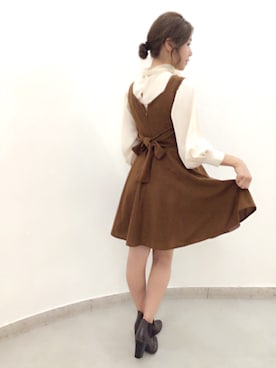 「Supreme.La.La.（シュープリームララ）のアイテム」を使った、Harei Arakawaさん（レディース・168cm）の秋コーディネート