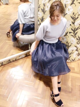 「Supreme.La.La.（シュープリームララ）のアイテム（サンダル）」を使った、Harei Arakawaさん（レディース・168cm）の秋コーディネート