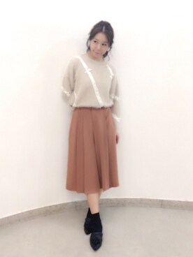 「Supreme.La.La.（シュープリームララ）のアイテム」を使った、Harei Arakawaさん（レディース・168cm）の秋コーディネート