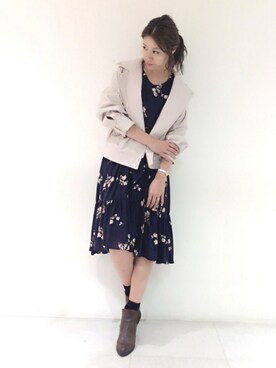 「Supreme.La.La.（シュープリームララ）のアイテム（その他アウター）」を使った、Harei Arakawaさん（レディース・168cm）の秋コーディネート