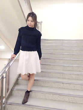 「Supreme.La.La.（シュープリームララ）のアイテム」を使った、Harei Arakawaさん（レディース・168cm）の秋コーディネート