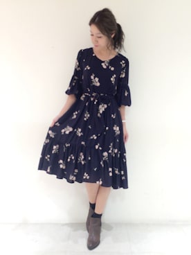 「Supreme.La.La.（シュープリームララ）のアイテム」を使った、Harei Arakawaさん（レディース・168cm）の秋コーディネート