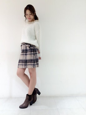 「Supreme.La.La.（シュープリームララ）のアイテム」を使った、Harei Arakawaさん（レディース・168cm）の秋コーディネート