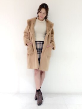 「Supreme.La.La.（シュープリームララ）のアイテム（その他アウター）」を使った、Harei Arakawaさん（レディース・168cm）の秋コーディネート