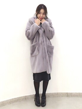 「Supreme.La.La.（シュープリームララ）のアイテム（その他アウター）」を使った、Harei Arakawaさん（レディース・168cm）の冬コーディネート