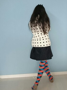 「maarook（マルーク）のアイテム（ジャケット/アウター）」を使った、Uさん（レディース・120cm）の冬コーディネート