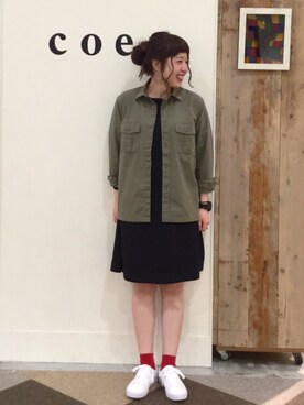 「coenスタッフスタイリング」｜「アイテム（その他アウター）」を使った、coen  あんどうさん（レディース・163cm）の冬コーディネート