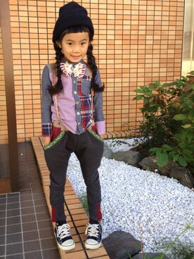 かりなさん(キッズ・120cm)の秋コーディネート