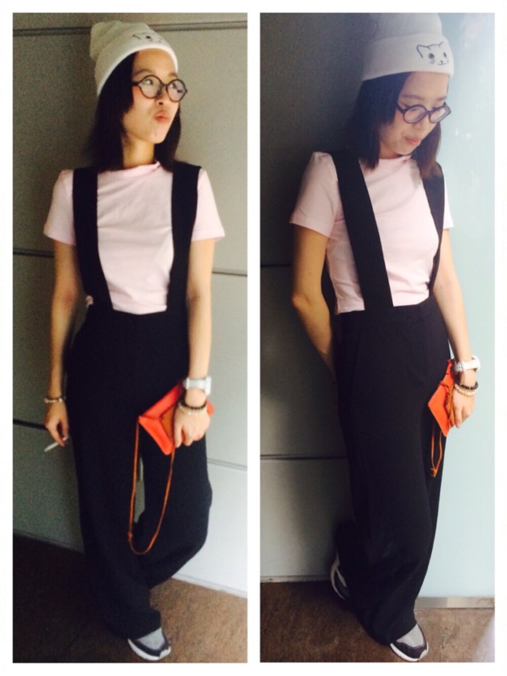 「working style、ALLINONE、MONKI、簡単コーデ、ootd」｜「MONKIのアイテム（つなぎ/オールインワン、ブラック系）」を使った、athxxatsuさん（レディース・163cm）の夏コーディネートの1枚目の写真