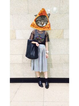 「H&M（エイチ・アンド・エム）のアイテム（ドレスシューズ）」を使った、athxxatsuさん（レディース・163cm）の夏コーディネート