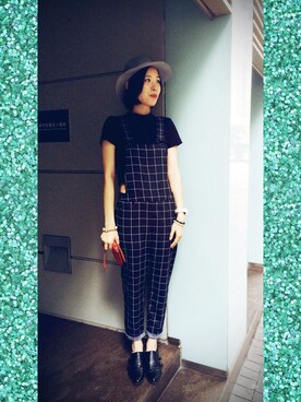 「MONKI（モンキ）のアイテム（つなぎ/オールインワン）」を使った、athxxatsuさん（レディース・163cm）の秋コーディネート