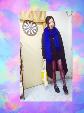 「MONKI（モンキ）のアイテム（ムートンコート）」を使った、athxxatsuさん（レディース・163cm）の冬コーディネート