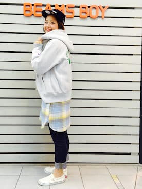 「アイテム（シャツワンピース）」を使った、tomoyosonodaさん（レディース・158cm・20代）の秋コーディネート