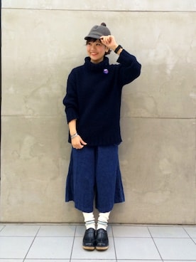 「orslow」｜「アイテム（オールインワン・サロペット）」を使った、tomoyosonodaさん（レディース・158cm）の冬コーディネート