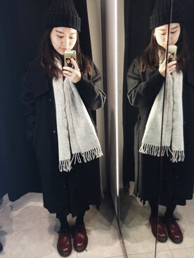 「wip（ウィップ）のアイテム」を使った、riwaさん（レディース・153cm）の冬コーディネート