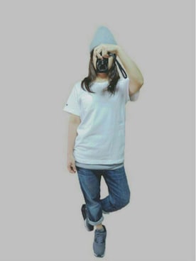「ジーパンＴシャツ」｜⑅︎◡̈︎*Higaさん（レディース・148cm）の秋コーディネート