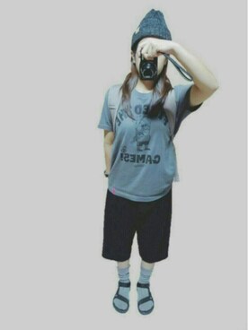 「UNIQLO（ユニクロ）のアイテム（パンツ、ブラック系）」を使った、⑅︎◡̈︎*Higaさん（レディース・148cm）の秋コーディネート