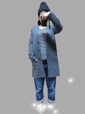「UNIQLO（ユニクロ）のアイテム（ジャケット/アウター、グレー系）」を使った、⑅︎◡̈︎*Higaさん（レディース・148cm）の秋コーディネート