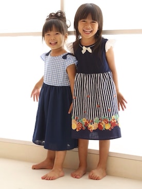 「ZOZO」｜「アイテム（ワンピース/ドレス）」を使った、Mutsumi さん（レディース・100cm）の夏コーディネート