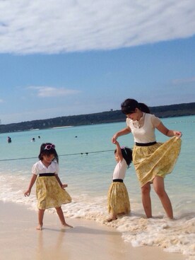 「Sunauna（スーナウーナ）のアイテム」を使った、Mutsumi さん（レディース・100cm）の秋コーディネート