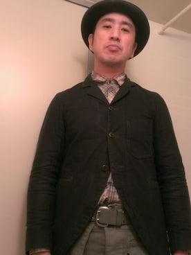 「Django Atour（ジャンゴアトゥール）のアイテム（その他アウター）」を使った、高梨周三さん（メンズ・180cm）の春コーディネート