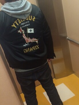 「Subciety（サブサエティ）のアイテム（ブルゾン）」を使った、りょーすけさん（メンズ・171cm）の秋コーディネート