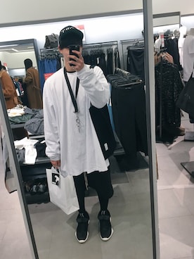 「RickOwens×adidas」｜「アイテム（アクセサリー）」を使った、Sさん（メンズ・178cm）の冬コーディネート
