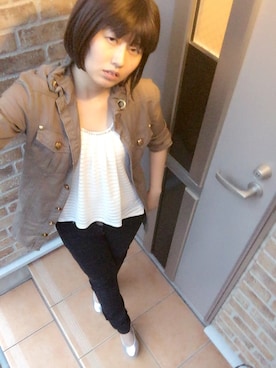 「CECIL McBEE（セシルマクビー）のアイテム（ブルゾン）」を使った、ゆこねぇさん（レディース・151cm）の春コーディネート
