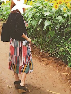 「HOLLYWOOD TO MALIBU（ハリウッド トゥ マリブ）のアイテム（トップス）」を使った、caluhaさん（レディース・150cm）の夏コーディネート