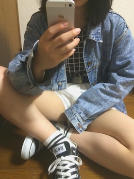 「BOBSON（ボブソン）のアイテム（ジャケット/アウター）」を使った、りこさん（レディース・156cm）の秋コーディネート
