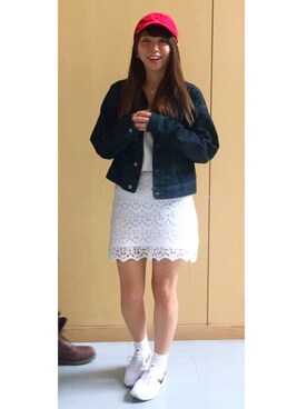 「w closet」｜「アイテム（デニムジャケット）」を使った、nanamiさん（レディース・156cm）の秋コーディネート
