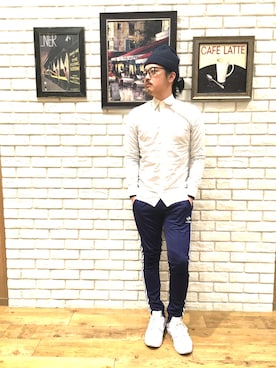 「air huarache」｜Dikeさん（メンズ・176cm）の春コーディネート