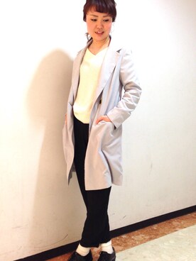「amelier MAJESTIC LEGON（アメリエルマジェスティックレゴン）のアイテム（ジャケット/アウター）」を使った、natsukiさん（レディース・165cm）の春コーディネート