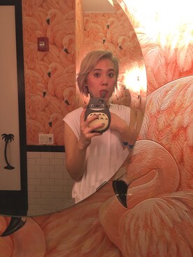 「OAK（オーク）のアイテム」を使った、Jasmin Sunさん（レディース・175cm）の春コーディネート