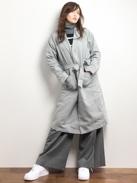 「DOUBLE NAME（ダブルネーム）のアイテム（その他アウター）」を使った、manami 16さん（レディース・163cm）の冬コーディネート