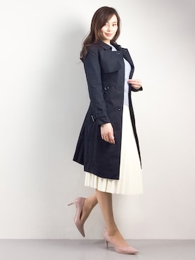 「31 Sons de mode（トランテアン　ソン　ドゥ　モード）のアイテム（トレンチコート）」を使った、manami 16さん（レディース・163cm）の春コーディネート
