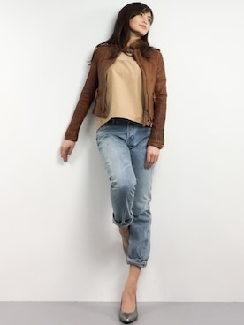 「goa（ゴア）のアイテム（ジャケット/アウター）」を使った、manami 16さん（レディース・163cm）の春コーディネート