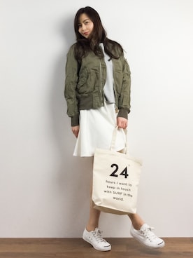 「goa（ゴア）のアイテム（ジャケット/アウター）」を使った、manami 16さん（レディース・163cm）の春コーディネート