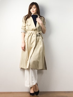「31 Sons de mode（トランテアン　ソン　ドゥ　モード）のアイテム（トレンチコート）」を使った、manami 16さん（レディース・163cm）の春コーディネート
