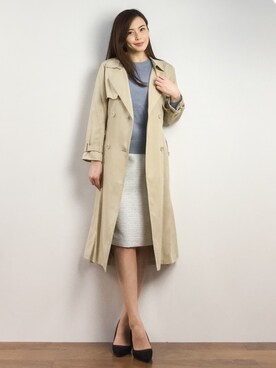 「31 Sons de mode（トランテアン　ソン　ドゥ　モード）のアイテム（トレンチコート）」を使った、manami 16さん（レディース・163cm）の春コーディネート