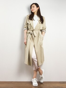 「31 Sons de mode（トランテアン　ソン　ドゥ　モード）のアイテム（トレンチコート）」を使った、manami 16さん（レディース・163cm）の春コーディネート