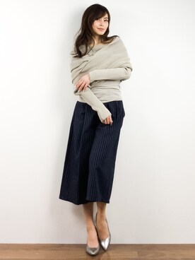 「Ameri（アメリ）のアイテム（ニット/セーター）」を使った、manami 16さん（レディース・163cm）の春コーディネート