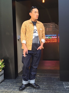 「ROUGH and RUGGED（ラフアンドラゲッド）のアイテム（トップス）」を使った、hideandrideさん（メンズ・167cm）の秋コーディネート