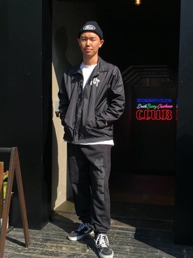 「fuct（ファクト）のアイテム（ジャケット/アウター）」を使った、hideandrideさん（メンズ・177cm）の秋コーディネート