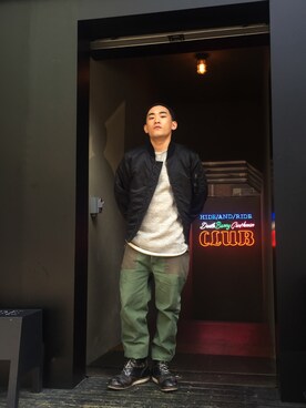 「OLD JOE & CO.（オールドジョーアンドコー）のアイテム（トップス）」を使った、hideandrideさん（メンズ・165cm）の秋コーディネート