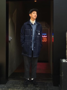 「fuct（ファクト）のアイテム（ジャケット/アウター）」を使った、hideandrideさん（メンズ・177cm）の冬コーディネート
