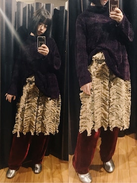 「アイテム（ブーツ、シルバー系）」を使った、eriさん（レディース・161cm）の秋コーディネート