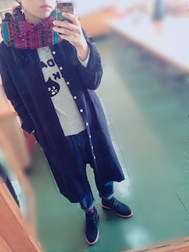 「prit（プリット）のアイテム（ワンピース/ドレス）」を使った、chamuさん（レディース・161cm）の冬コーディネート