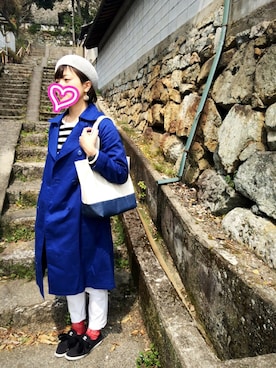 「SEVENDAYS=SUNDAY（セブンデイズサンデイ）のアイテム（トレンチコート）」を使った、chamuさん（レディース・161cm）の春コーディネート